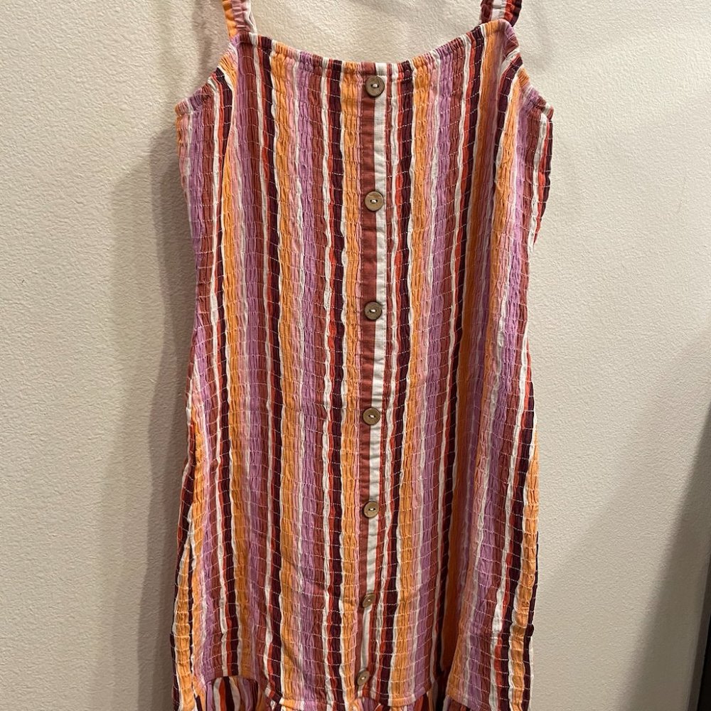 Ilios Smocked Cover-Up Minidress